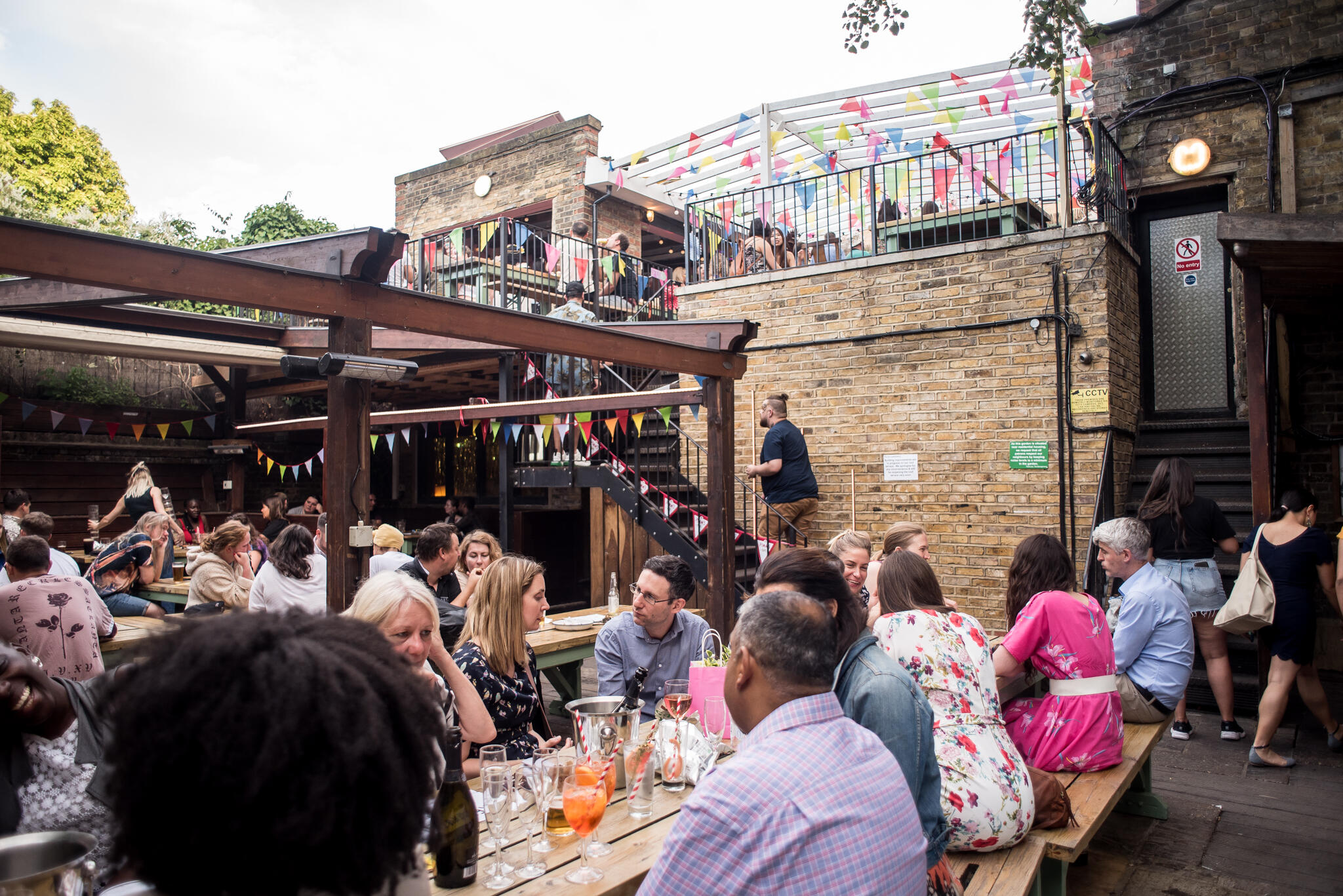 Outdoor area in Kentish Town pub, The Abbey Tavern